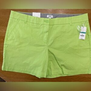NWT Lime Green Shorts Crown & Ivy size 16.